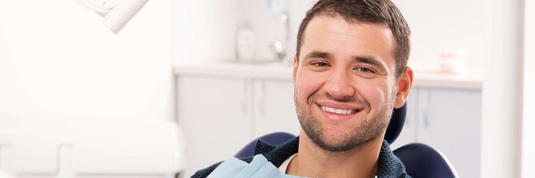 mirrabooka man smiling in dental chair