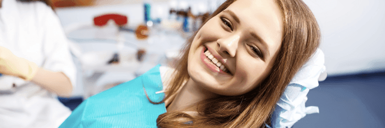 girl smiling in dental chair in mirrabooka