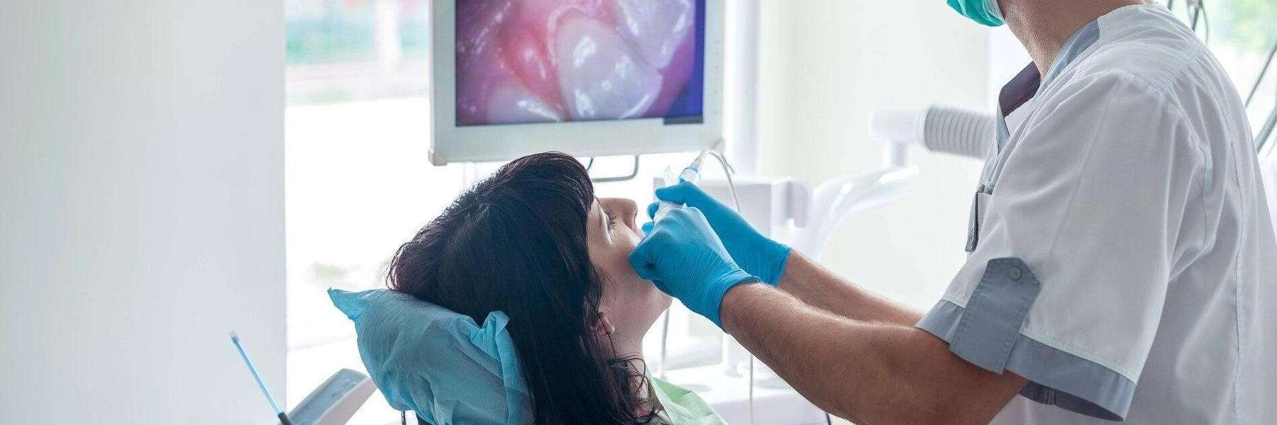 woman at a dental. emergency appointment in Perth