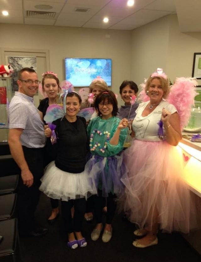 Western Smiles Dental Care dressed as tooth fairies 